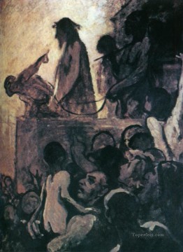  Honore Oil Painting - Honore Daumier Ecce Homo